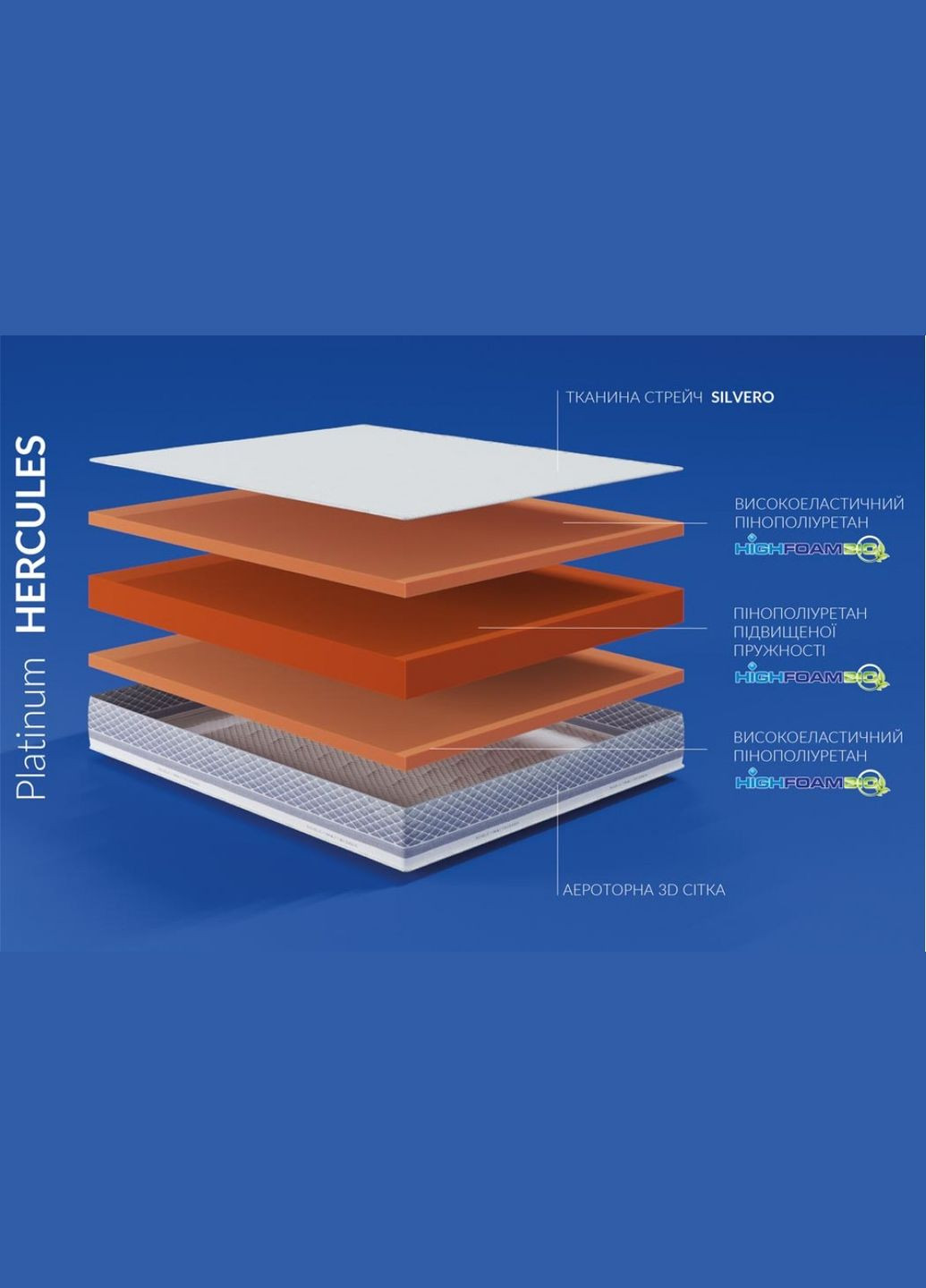 Матрас Noble Platinum Hercules 120х190 см (EVR5266) HighFoam (305004434)