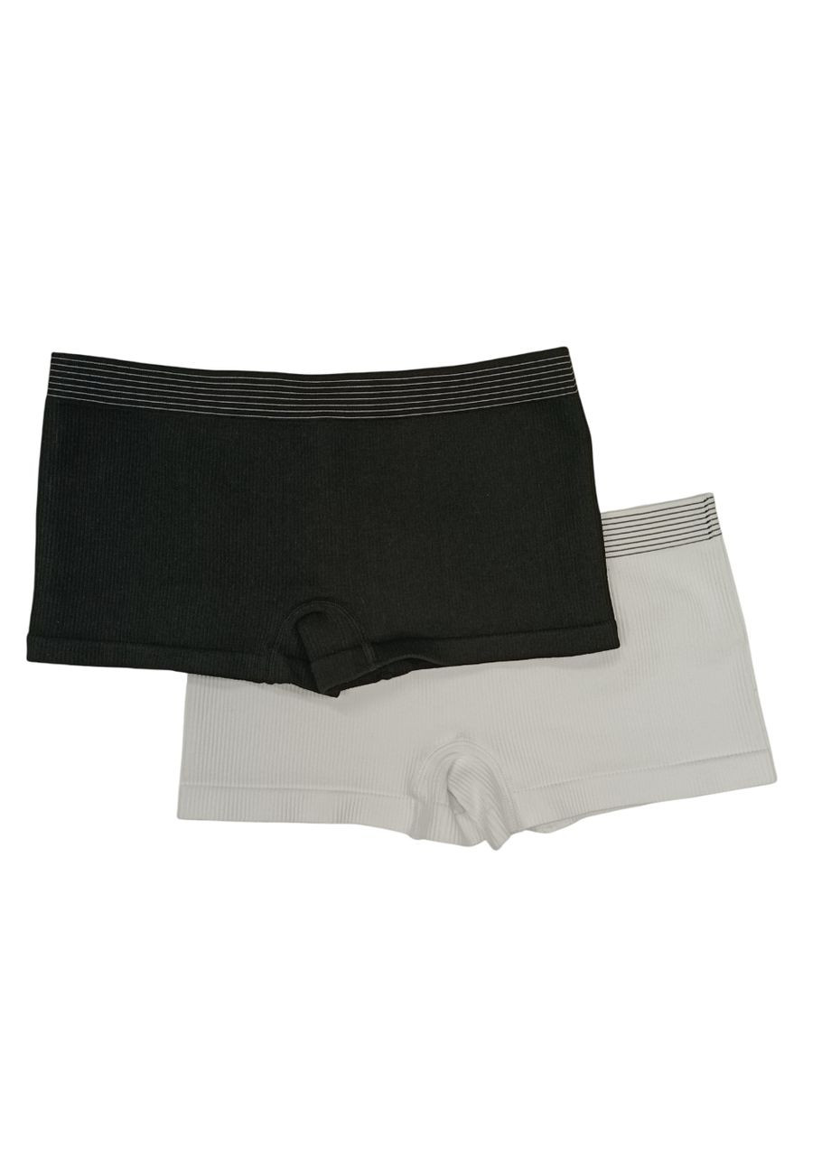 Набір підліткових трусів-шортів (2 одиниці) для дівчинки 146-152 см чорний білий (0706) Primark (348061201)