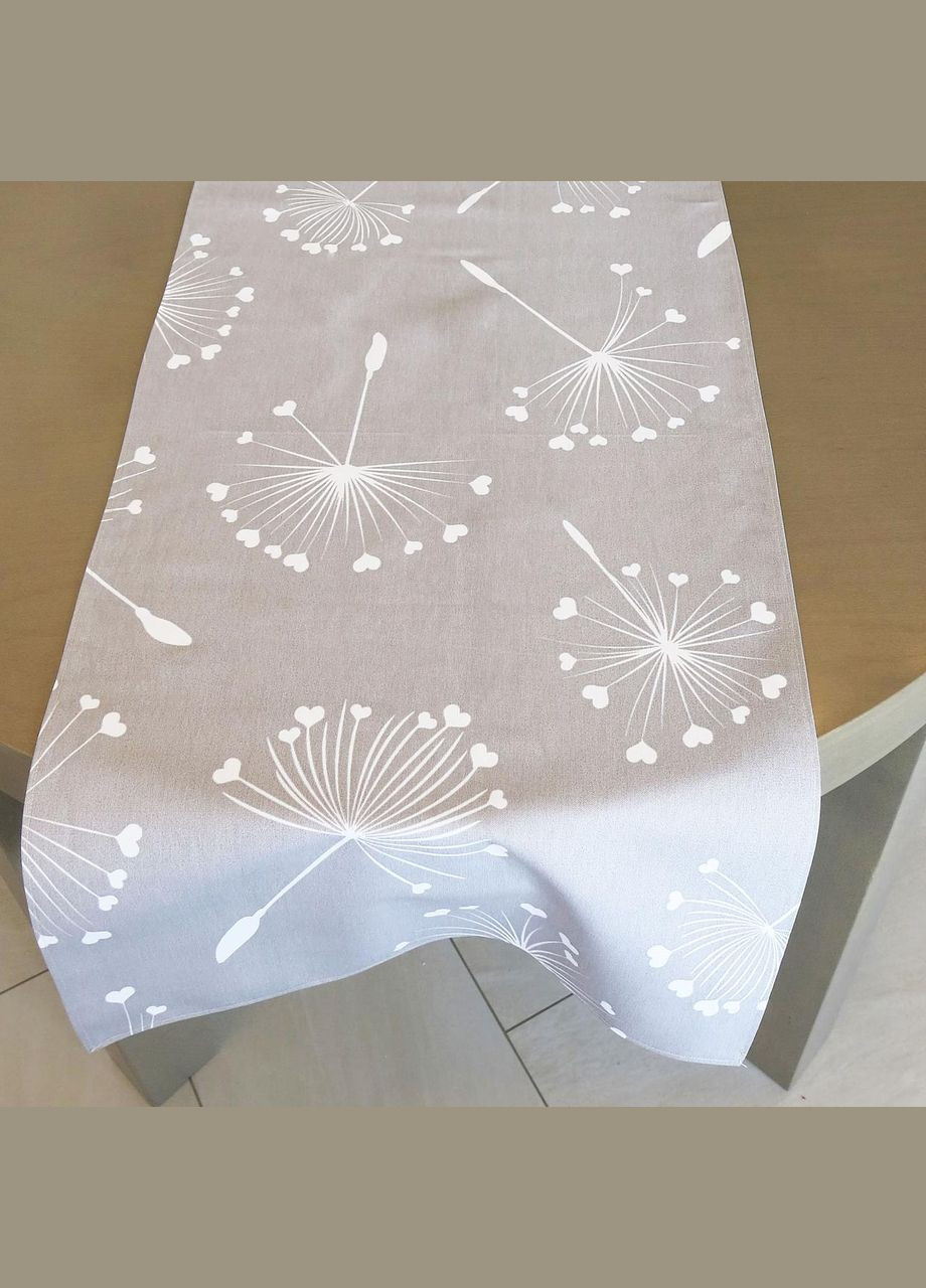 Ранер на стіл, декоративна доріжка водовідштовхувальна тефлонова "Кульбабки" 37, 140 Maystat (305390359)