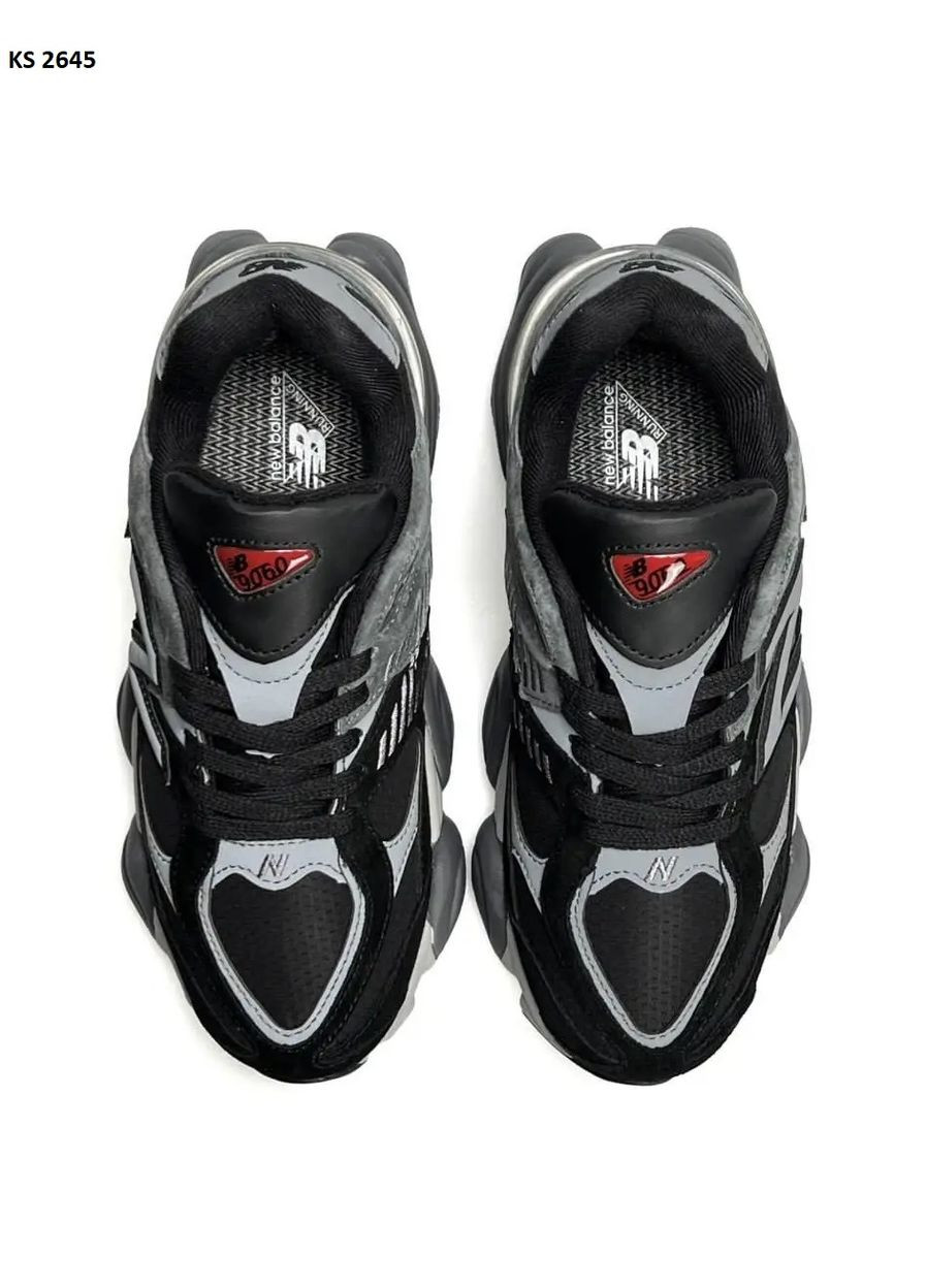 КРОСІВКИ ЖІНОЧІ NEW BALANCE 9060 BLACK GRAY НЬЮ БЕЛАНС 9060 No Brand чорні демісезони (368869309)