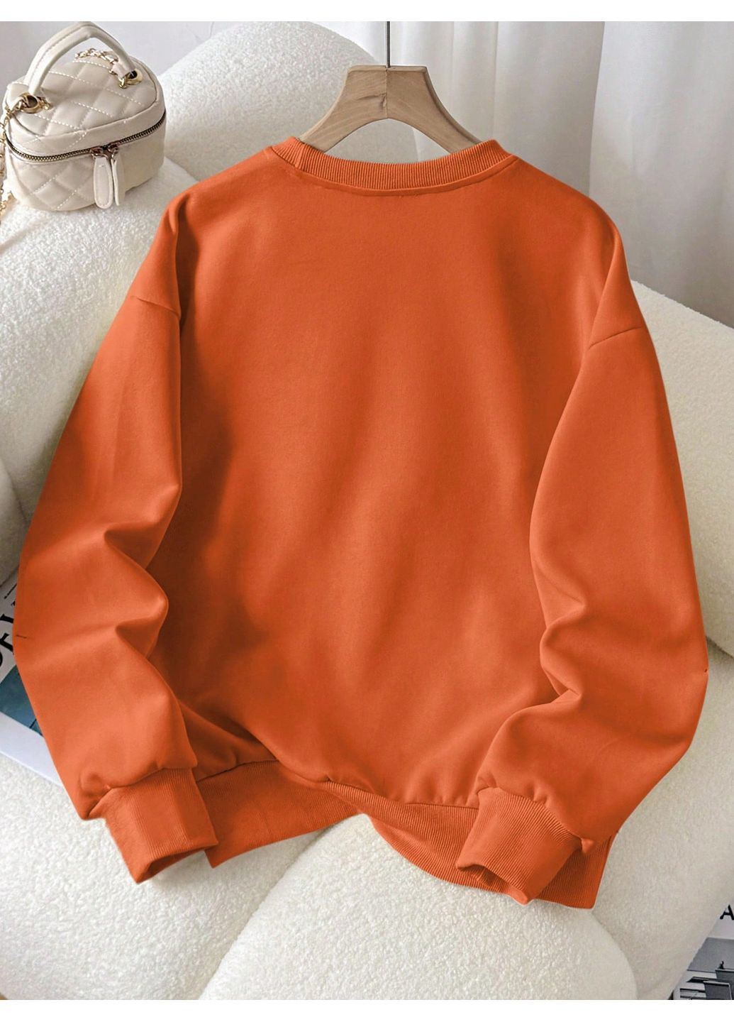 Оранжевый свитшот SHEIN новогодний (382587024)