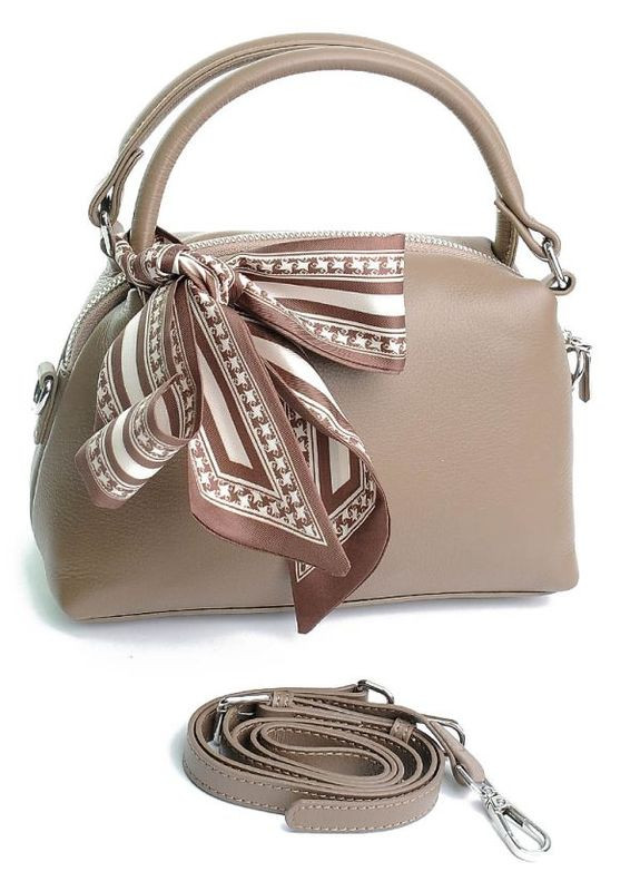 Сумка кожаная женская Кросс Боди функциональная коричневая NIUNIU (313862960)