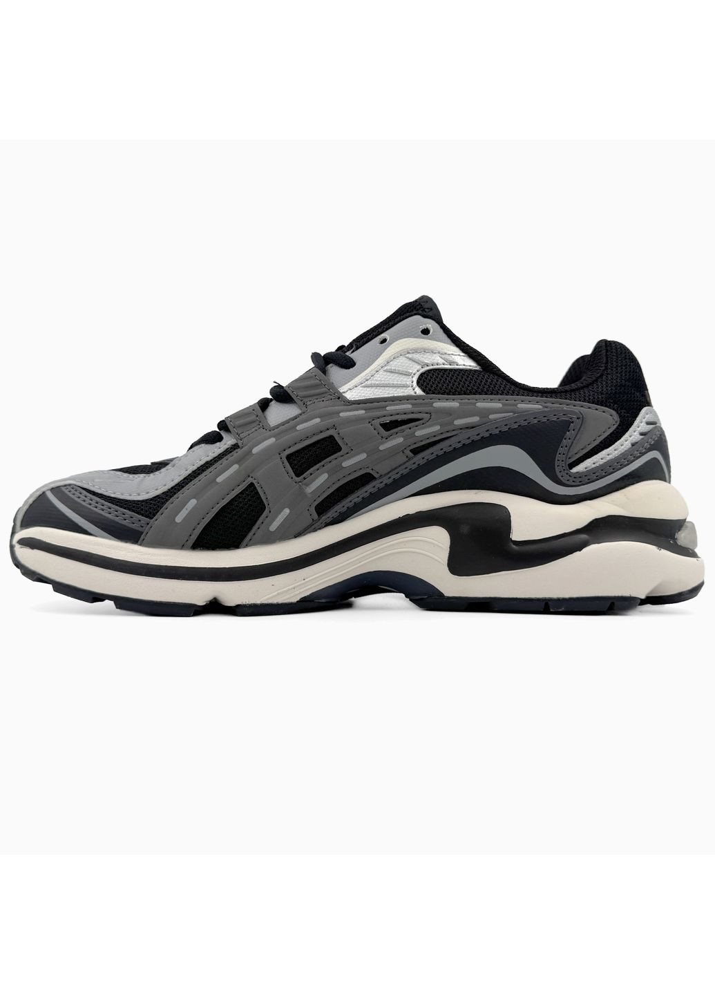 КРОССОВКИ ЖЕНСКИЕ ASICS GEL-PRELEUS BLACK / GREY АСИКС ГЕЛЬ No Brand серые демисезоны (368869851)