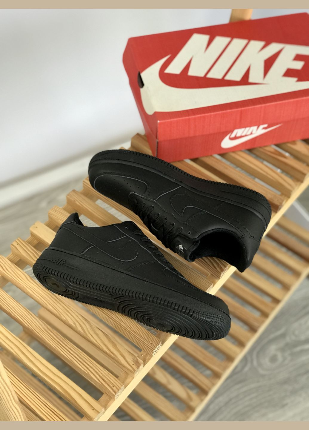 Кросівки жіночі і чоловічі Nike Air Force 1 low black | Найк Аір Форс 1 лов чорні No Brand чорні демісезони (307397816)