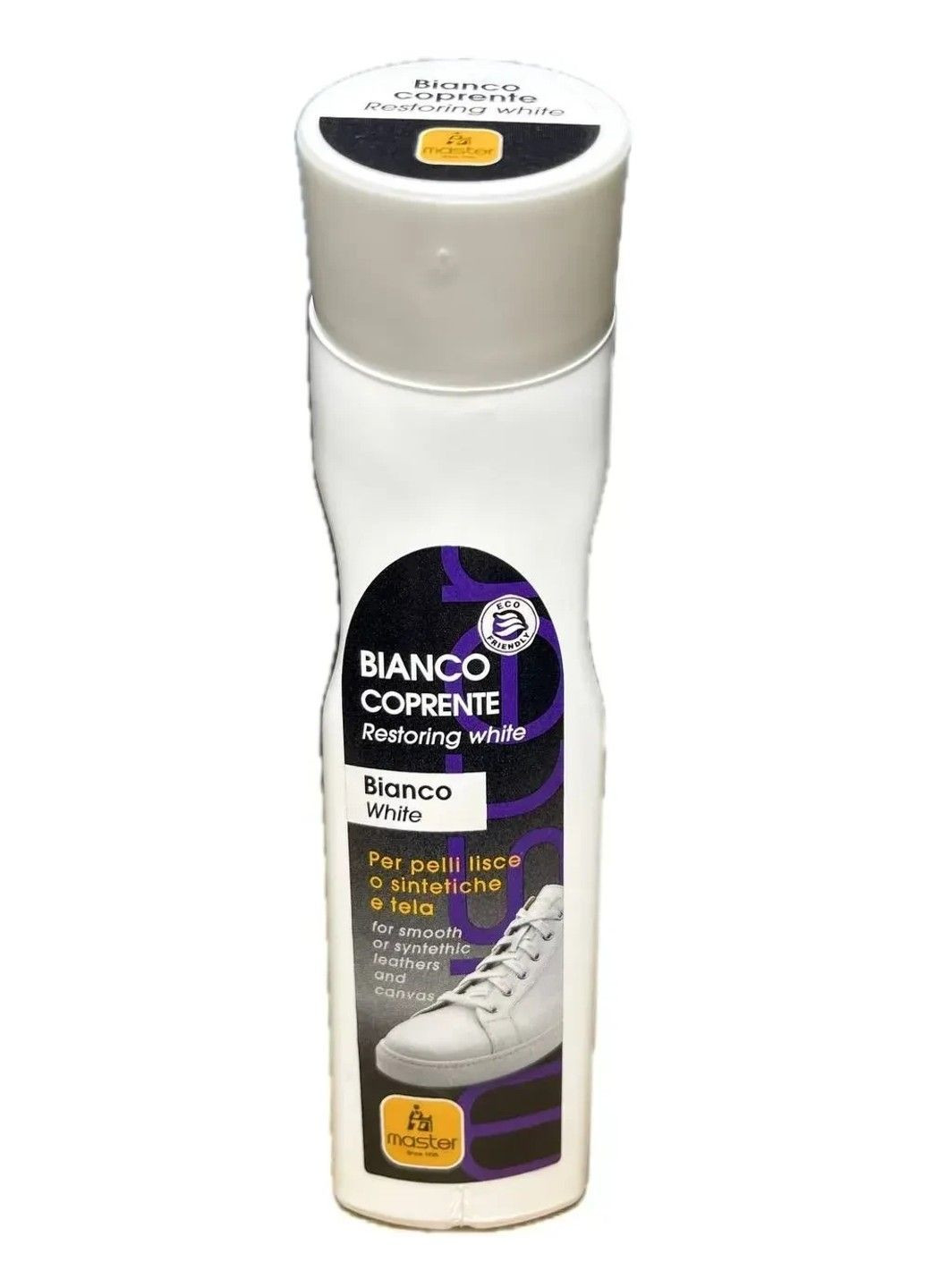 Жидкая крем-паста для обуви Master Bianko Coprente White, Белая, 75 мл Casablanca (331787181)