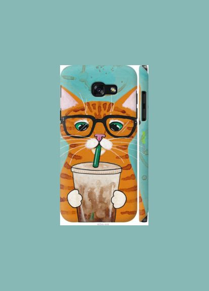 Чехол на Samsung Galaxy A5 (2017) Зеленоглазый кот в очках "4054m-444-2448" Endorphone (362604545)