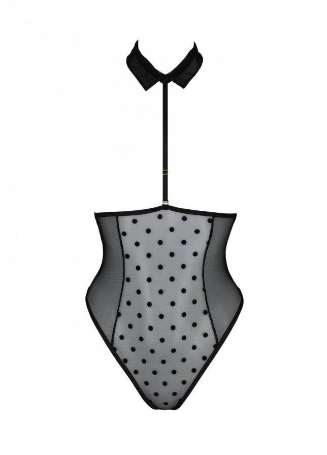 Еротичне боді TRISHA BODY, S/M, black, з відкритими чашками Passion (369950958)
