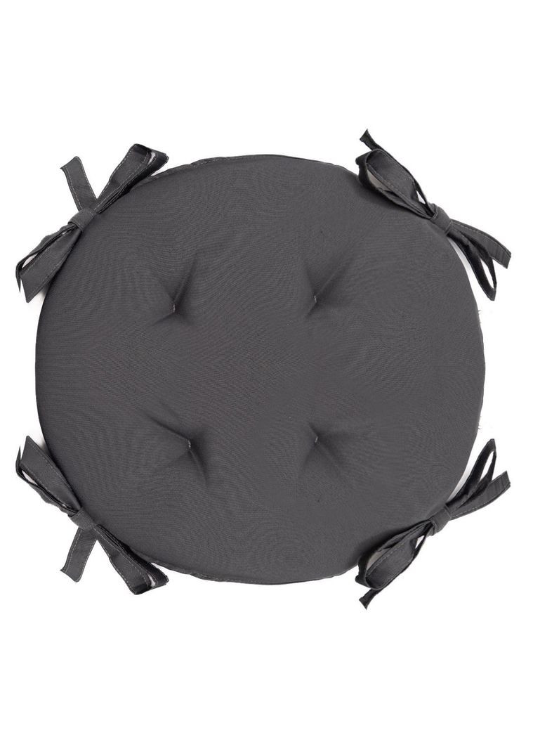 Подушка для кресла Ø 40х3 см темно-серый No Brand (324831339)