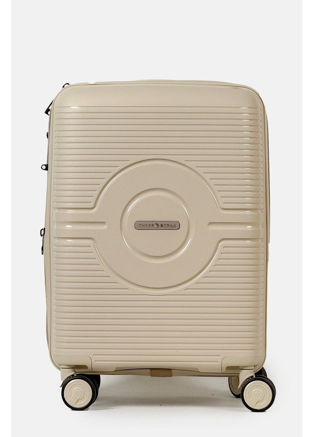 Маленький пластиковый чемодан ручная кладь 2022-28-3GR Three Birds (370944543)