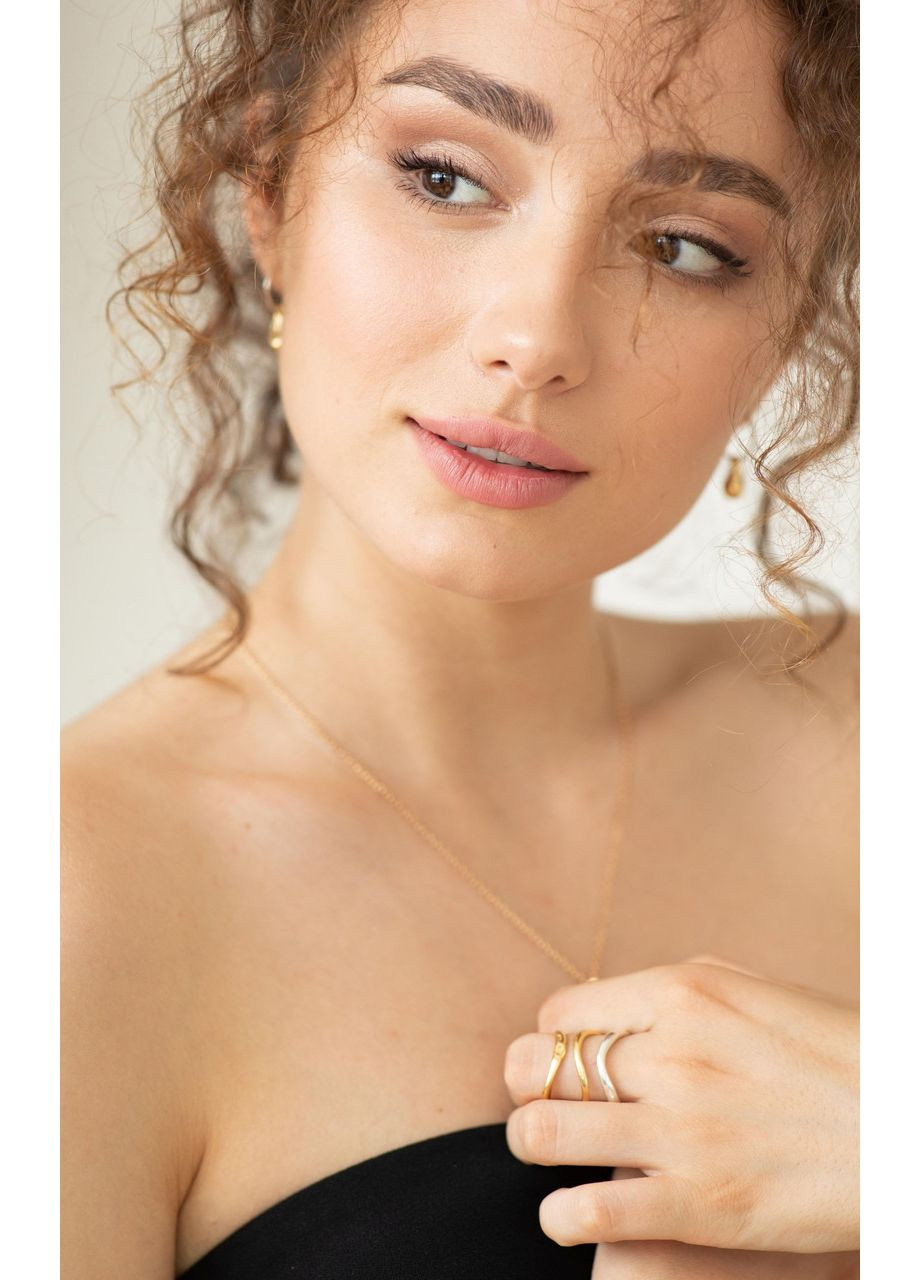 Сережки срібні Невагомі крапельки mix gold 925 Skifska Etnika (364202749)