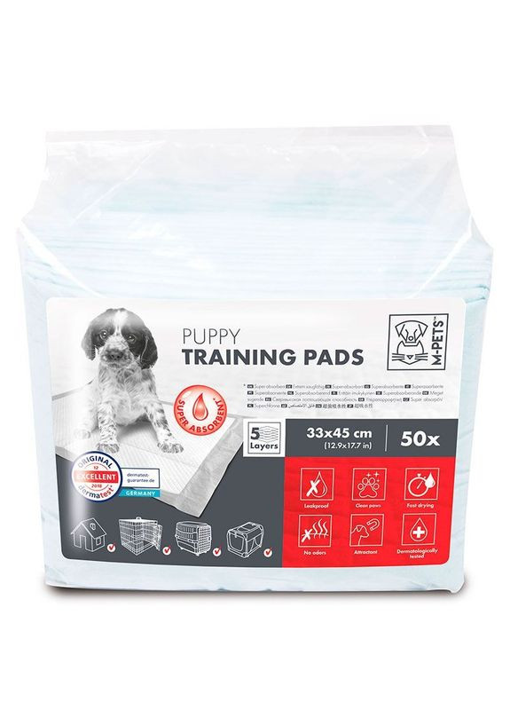 Пелёнки суперпоглощающие для приучения щенков к туалету All Day Puppy - 45х33 см / 50 шт. M-Pets (327391415)