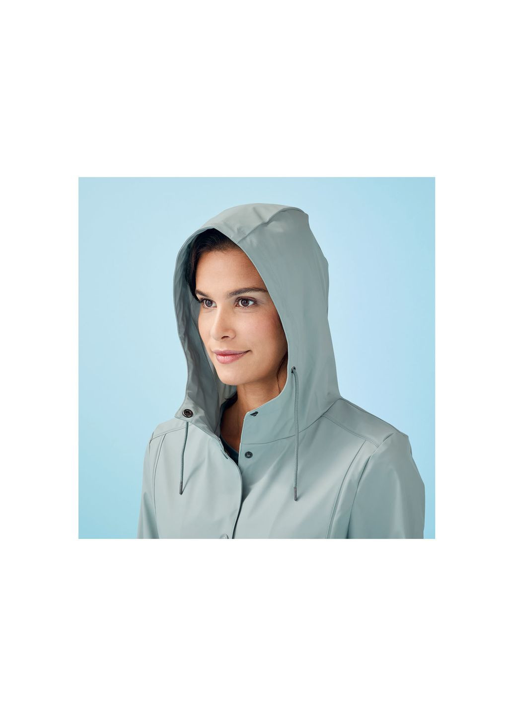 Серое демисезонное Куртка-дождевик водоотталкивающая и ветрозащитная для женщины 370670 Crivit