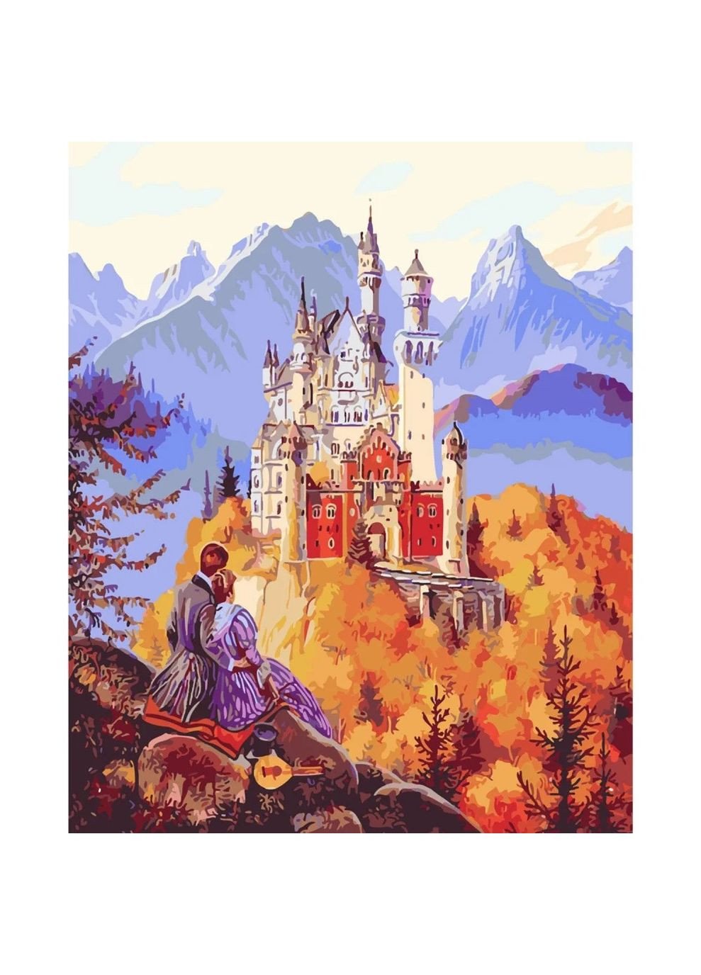 Набор для росписи SY6286 «Замок в золоте деревьев» (40х50) ( ) Strateg (328944206)