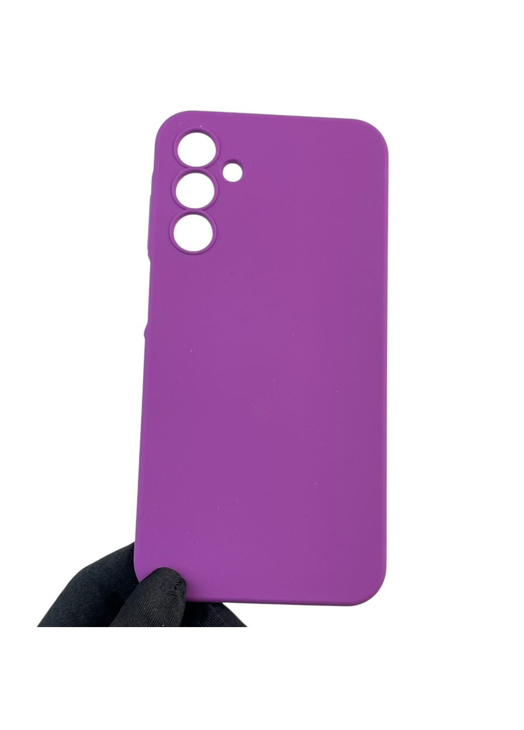 Чохол для Galaxy A15 (SM-A155M) силіконовий з мікрофіброю нековзний на самсунг а15 фіолетовий Samsung (366389482)