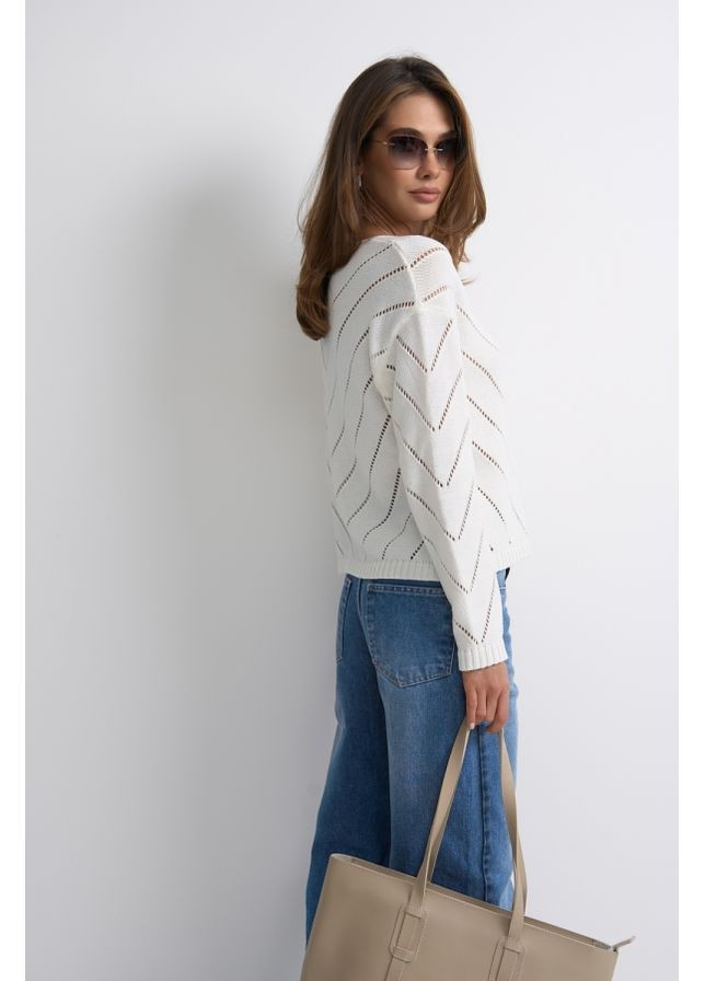 Молочный джемпер 2851 молочный Triko Bakh