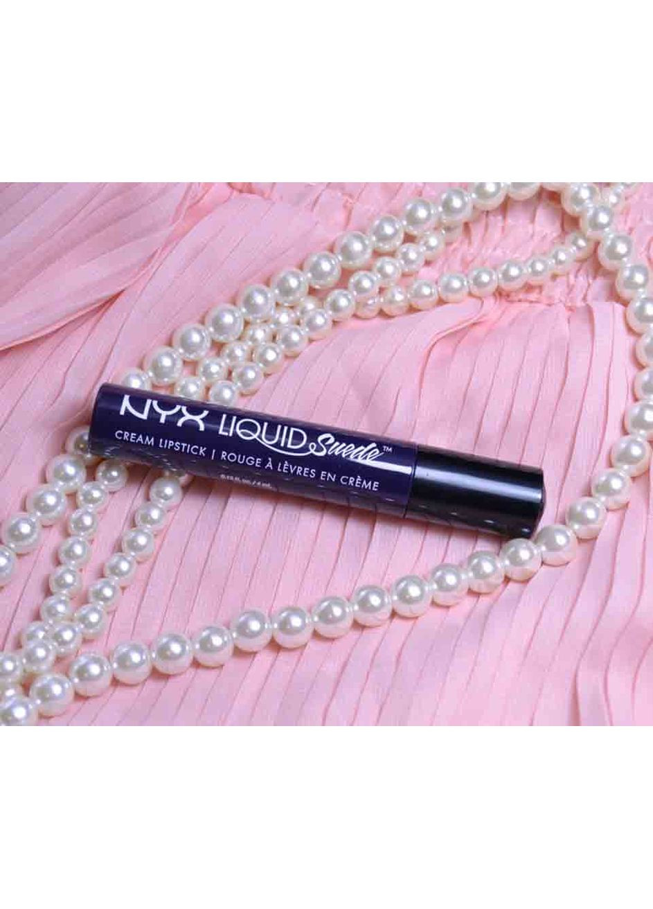 Рідка помада для губ Liquid Suede Cream Lipstick (4 мл) FOUL MOUTH - NAVY BLACK (LSCL18) Nyx (278773501)