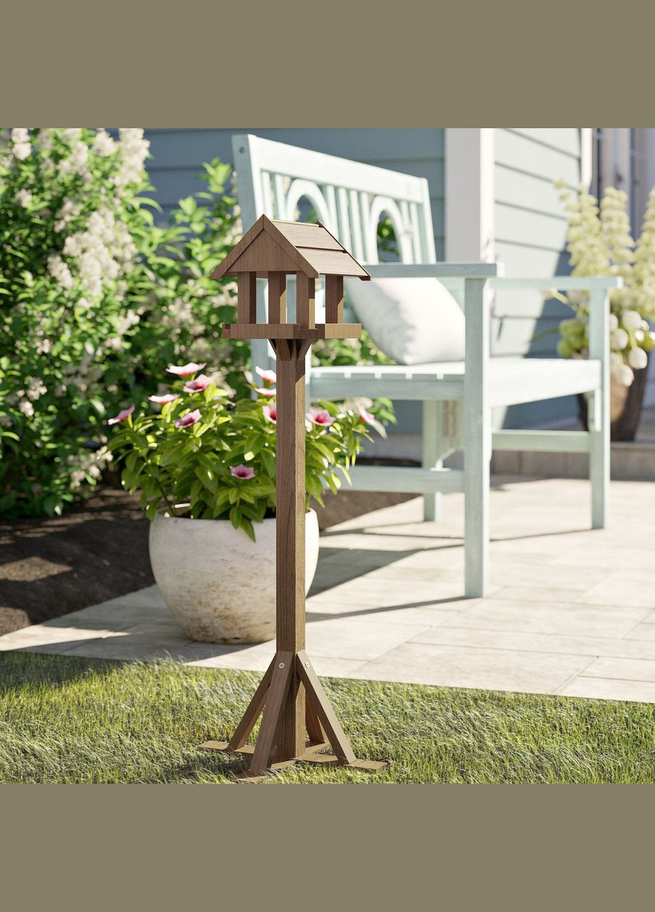 Годівниця на стійці з дерева Лейцист мускат (КСС-000607) No Brand (328605621)