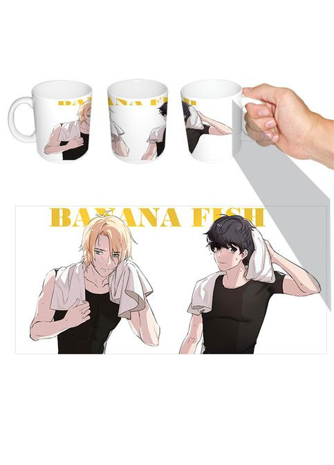 Чашка белая аниме Эйджи Эш Банановая Рыба (z0981) No Brand (327004081)