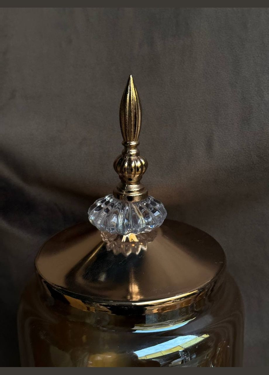 Набор питьевой HP4176 стеклянная лимонадница 3 л и бокалов по 220 мл Золотистий TS Kitchen (333032000)