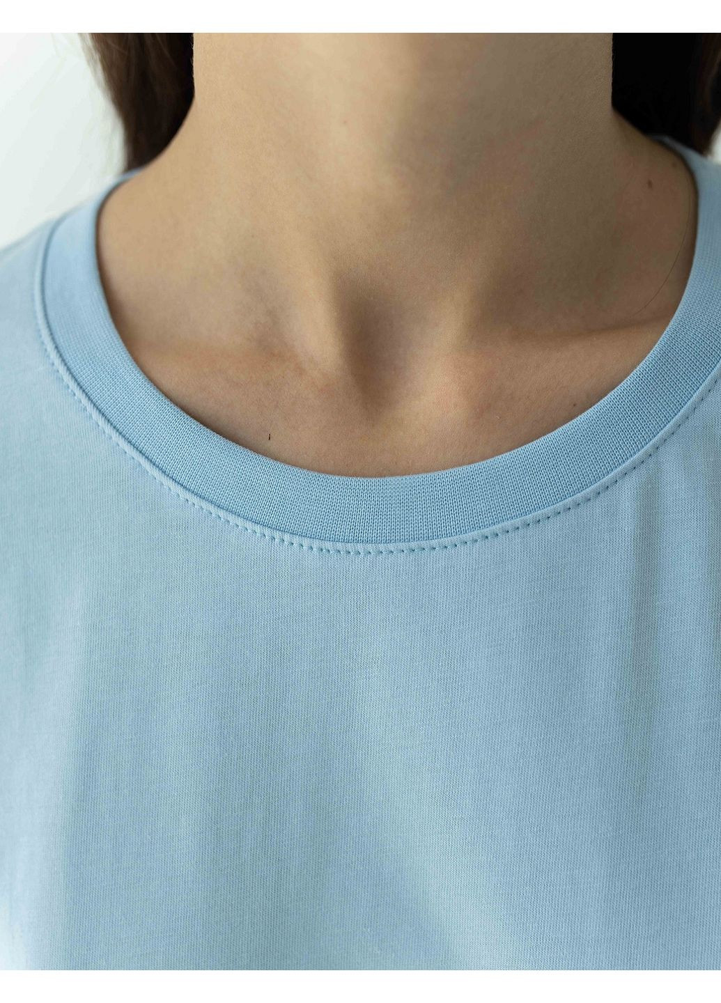 Светло-голубая унисекс футболка коттон (0011600sml3xl) Casual Trend №116