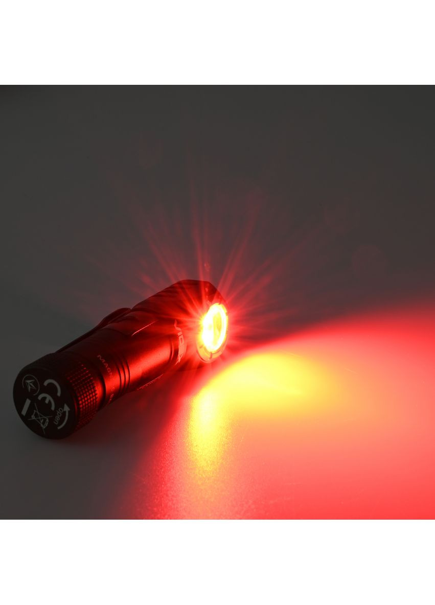 Ліхтарик налобний (на голову) туристичний VLF-A056H IP68, 200 Лм, 5000K, червоне світло, Li-ion AA USB-C Videx (366666147)