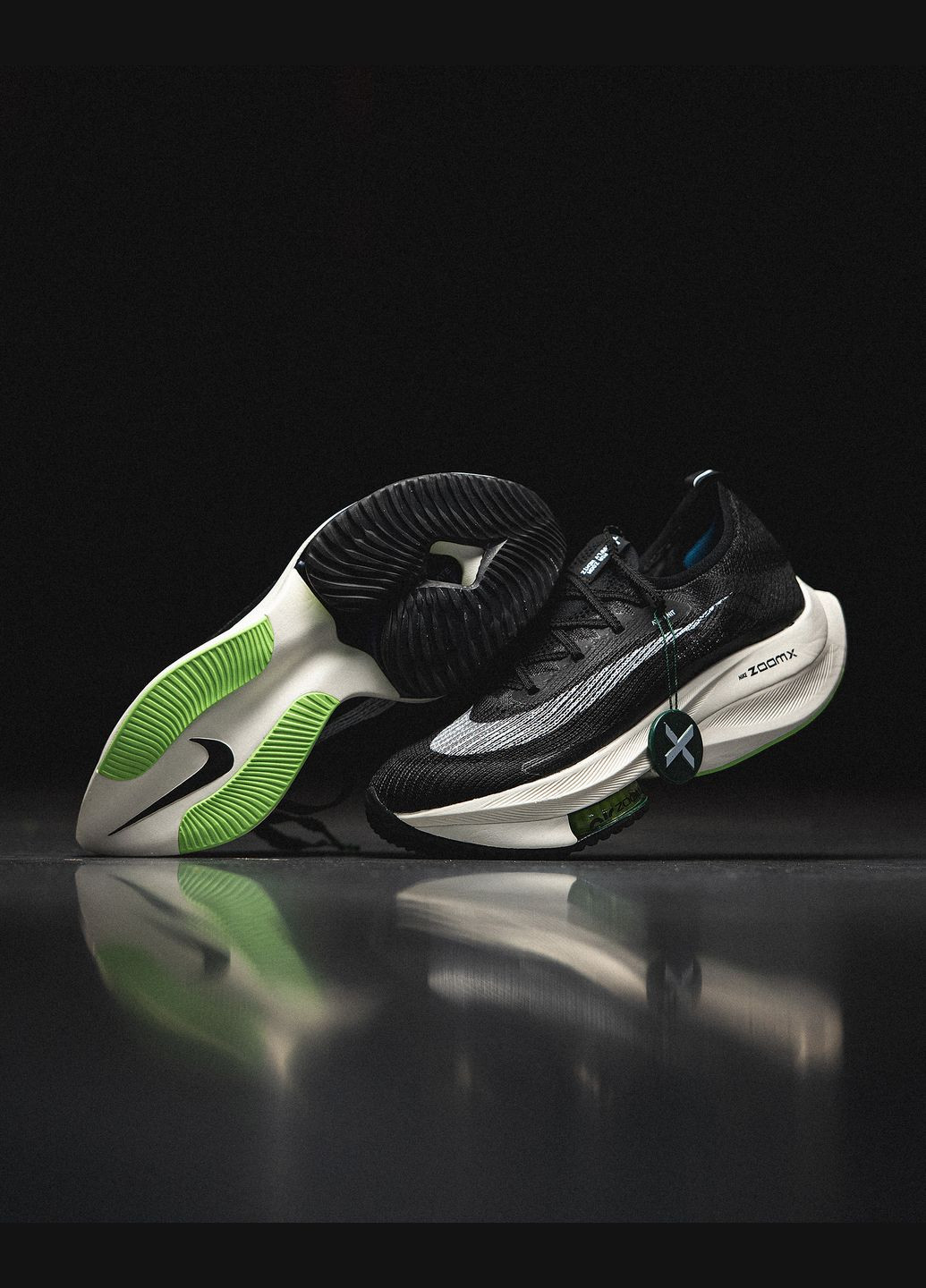 Черные демисезонные кроссовки мужские air zoom, вьетнам Nike Alphafly Black