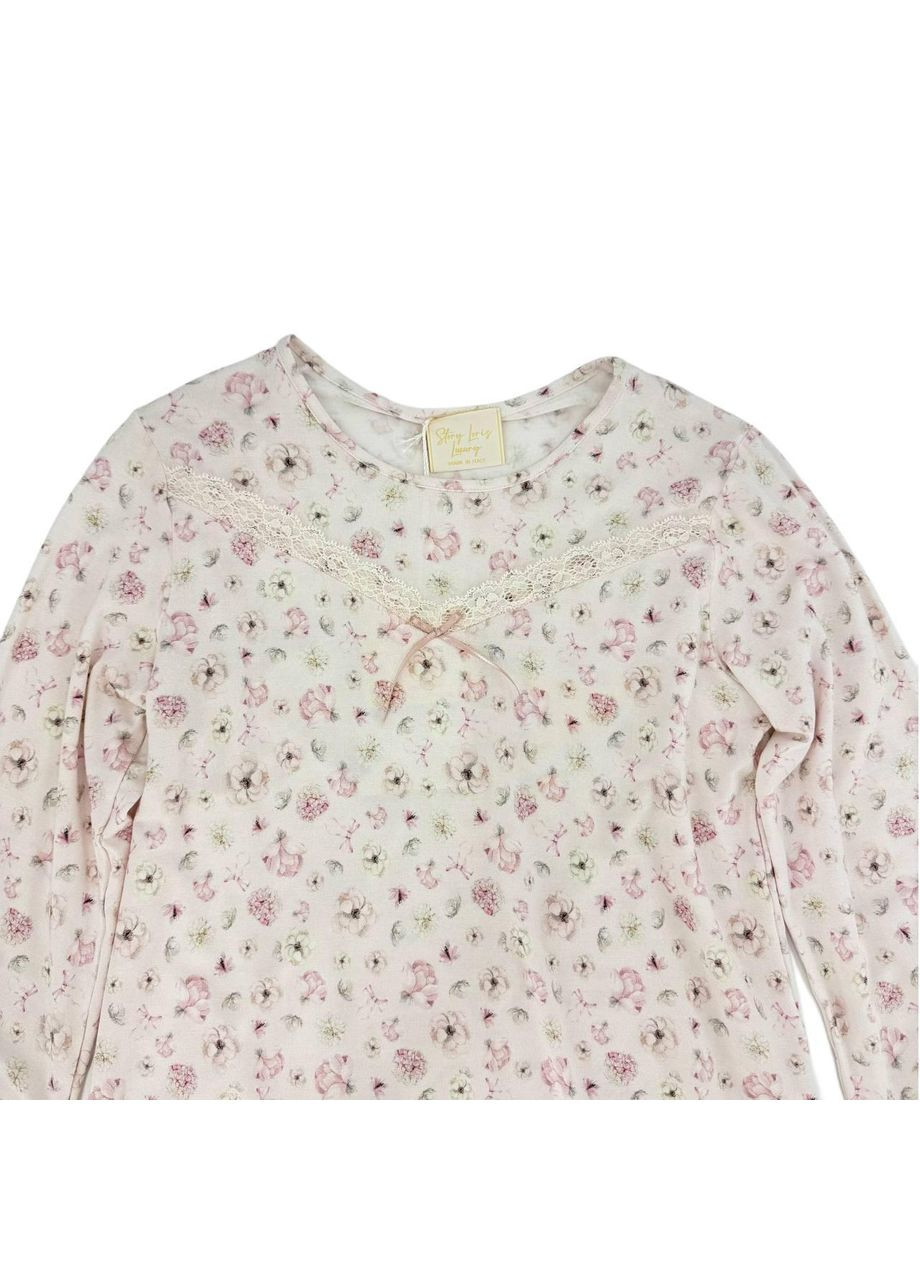 Рожева піжама luxury, арт. 36521, fiori, 8 років, 128 см Story Loris