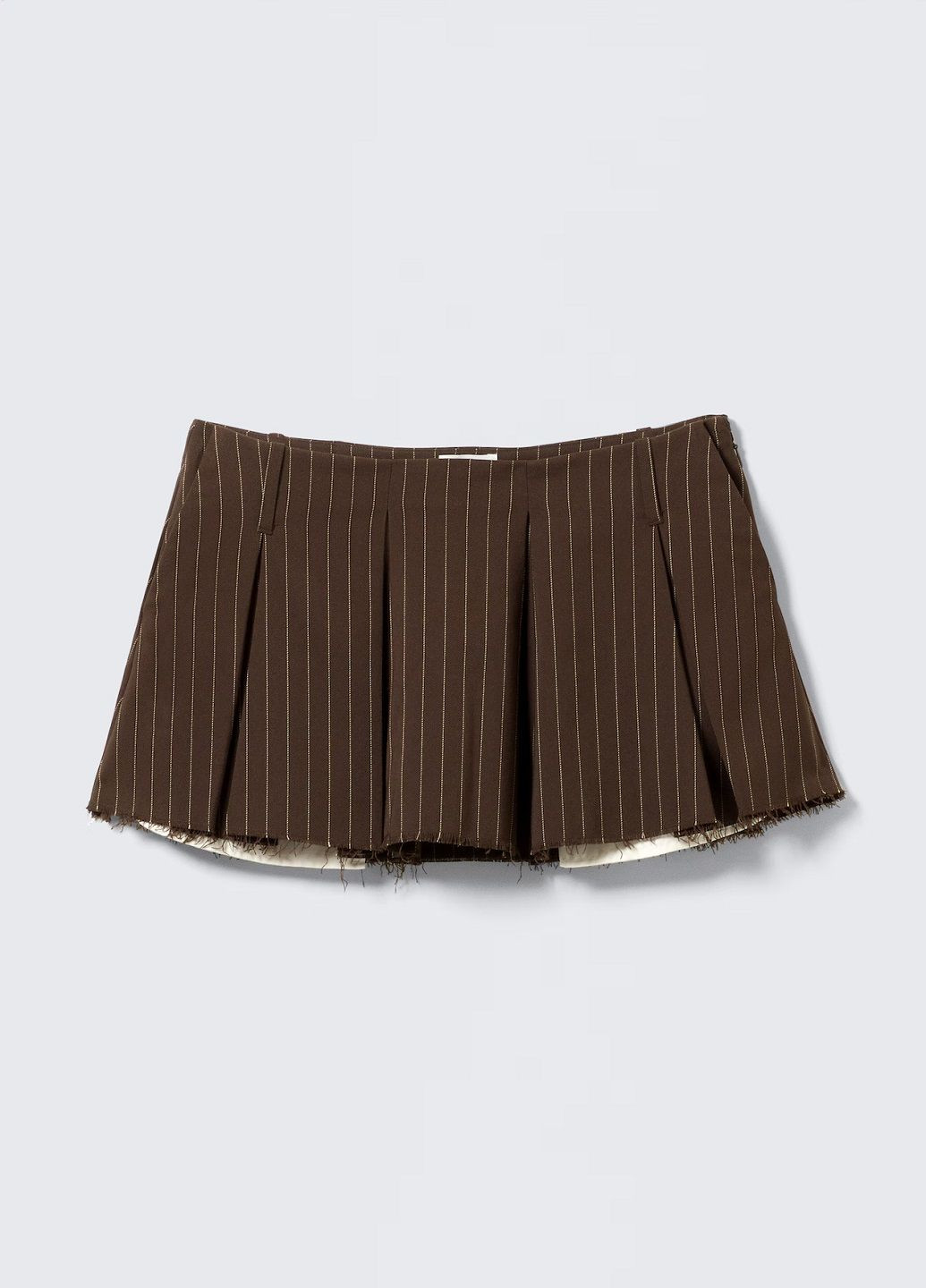 Темно-коричневая кэжуал в полоску юбка H&M