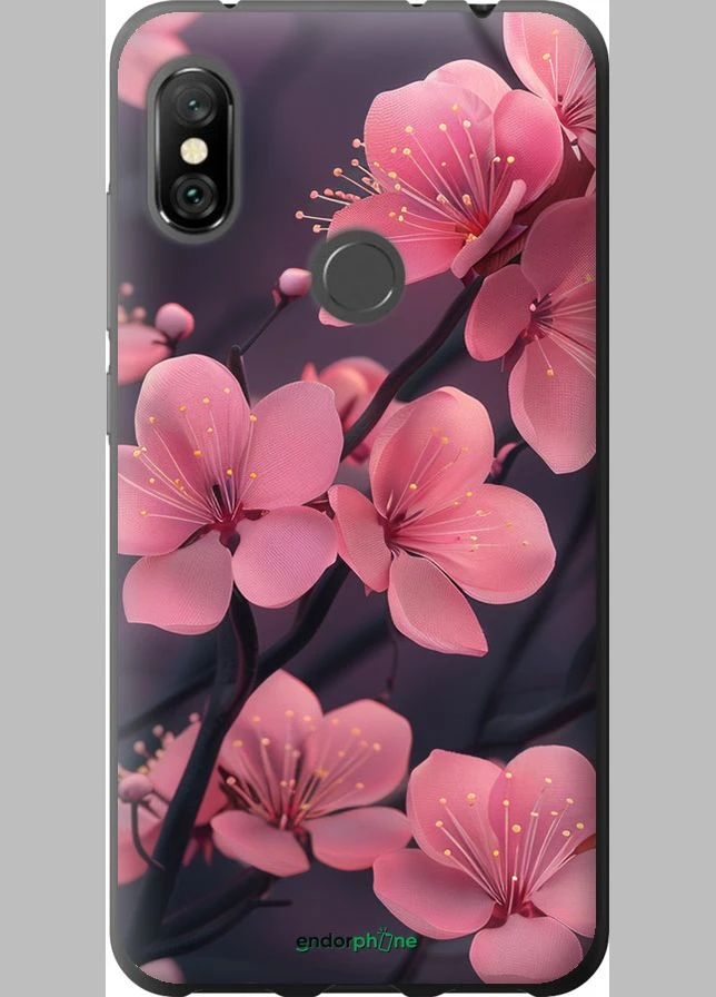 Чехол на Xiaomi Redmi Note 6 Pro Пурпурная сакура "6075u-1551-70447" Endorphone (329829052)