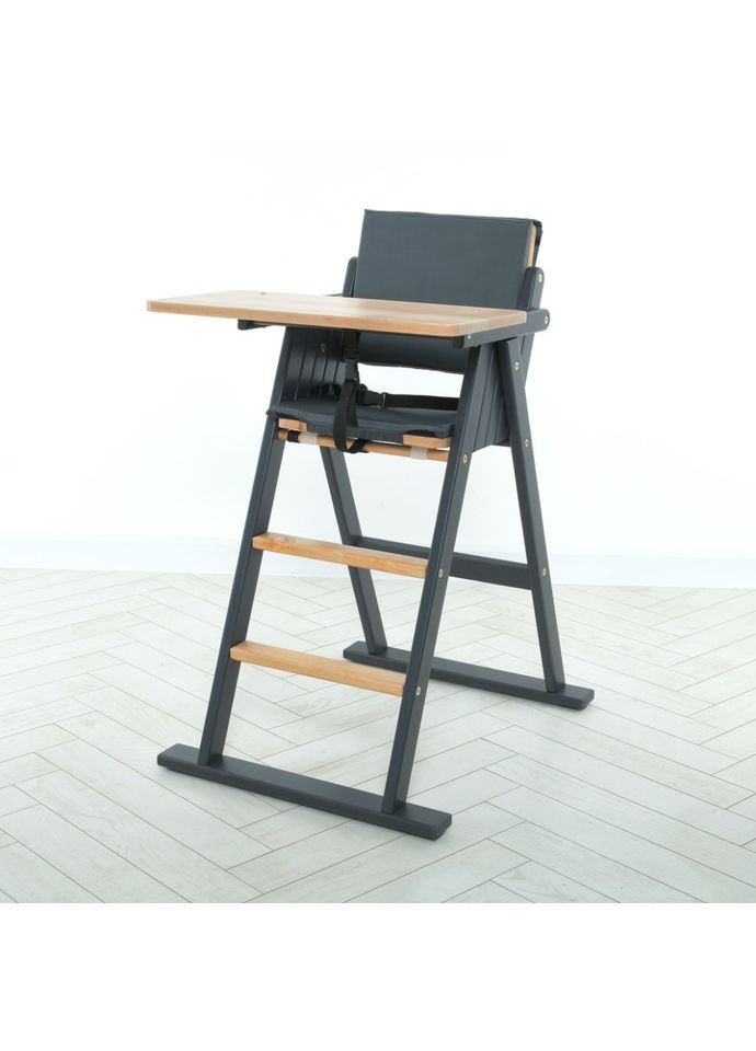 Стільчик для годування Step up графіт для дітей від 6 місяців комбінований стільчик для годування Bambi (368759917)