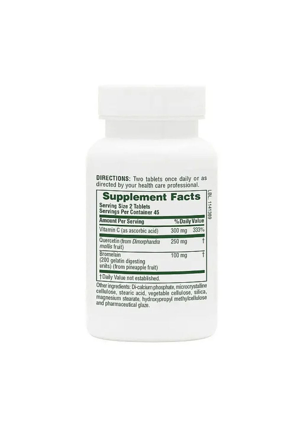 Добавка Quercetin + VIT C Bromelain - 90 tabs Nature's Plus (330105484)