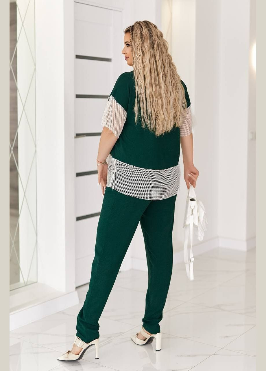 Жіночий костюм двійка з принтом кольору шоколад New Trend (332980544)