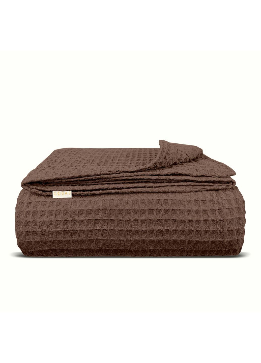 Плед-покривало вафельне 200х220 см Mousse Greek Waffle Шоколадний Cosas (369668583)