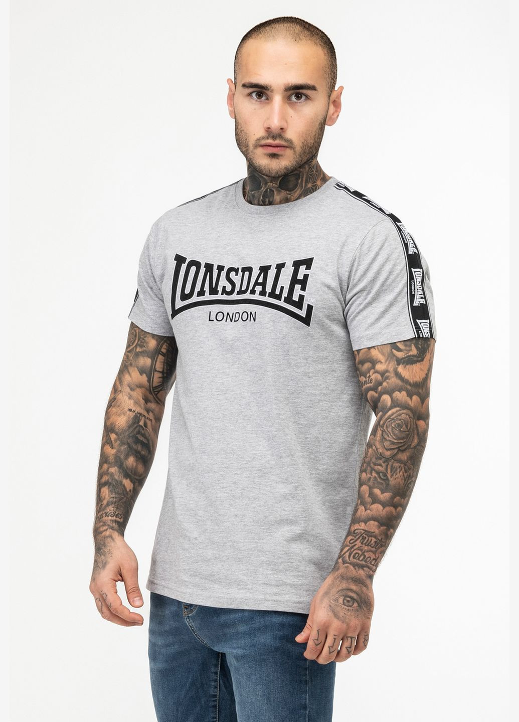Сіра футболка Lonsdale Vementry