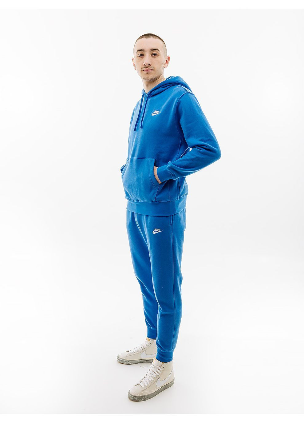 Мужское Худи M CLUB HOODIE PO BB Голубой Nike (282615849)