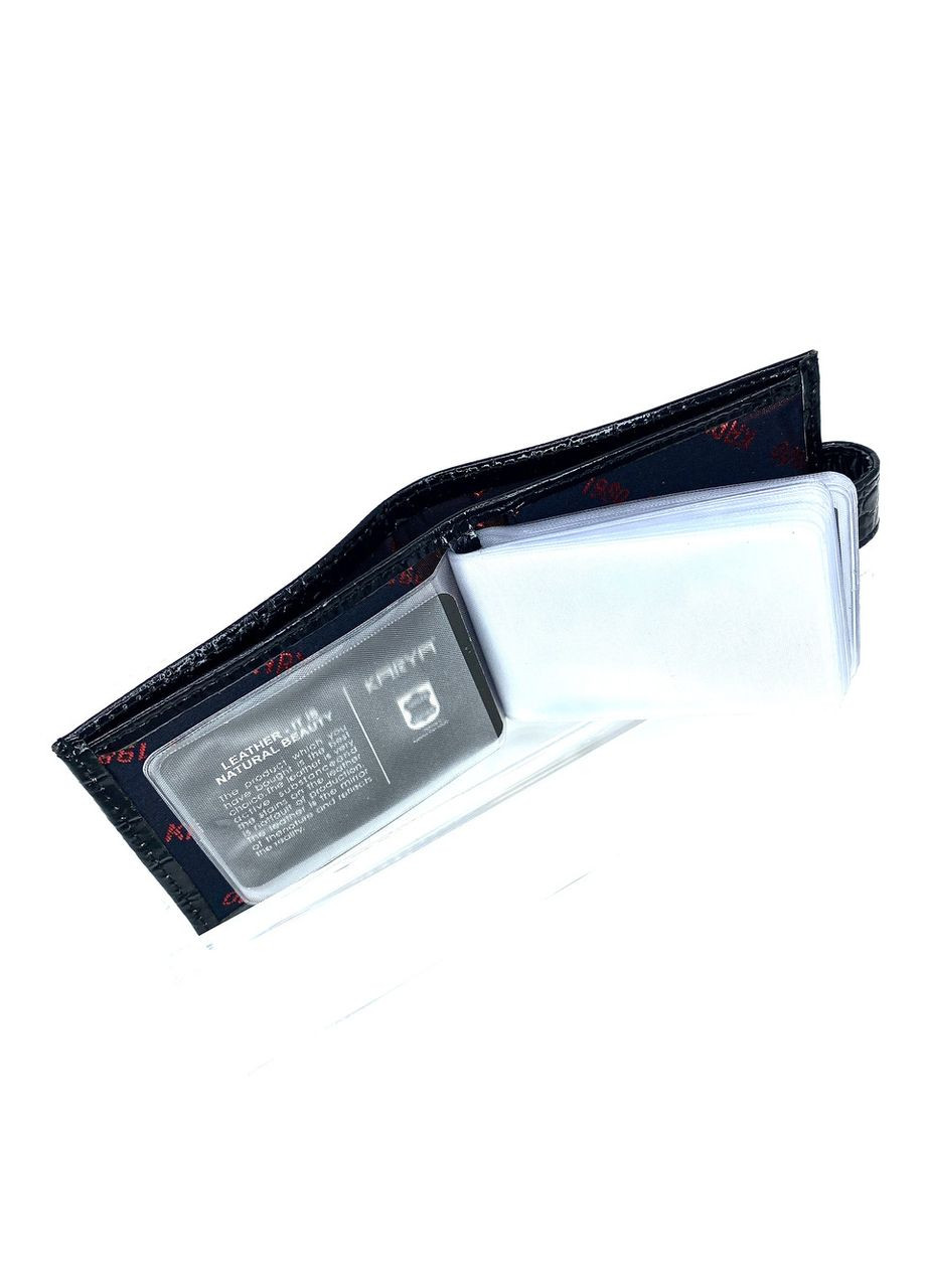 Чоловіча візитниця з натуральної шкіри 408-06 коричнева 10 х 8 х 2 Karya (367263542)