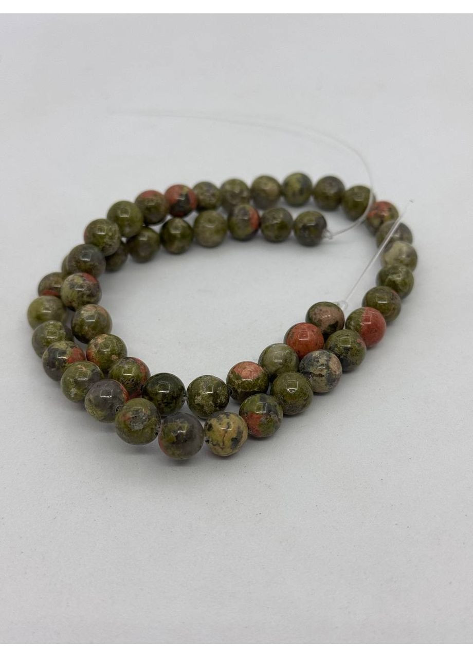 Яшма на нитці без застібки 8 мм 40 см Зелений No Brand (350633882)