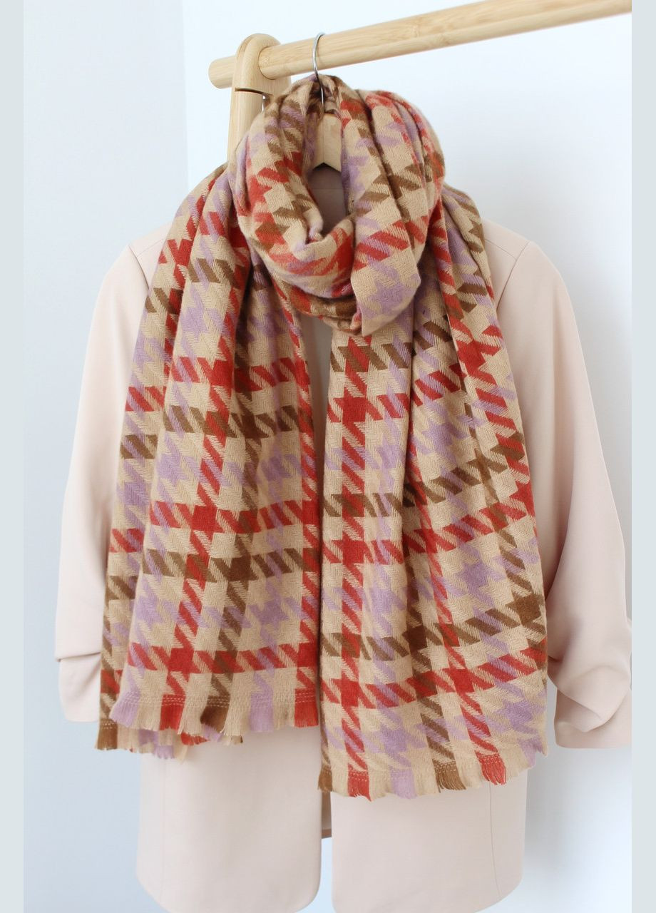 Кашеміровий шарф у клітинку "Лорен" 139007 Cashmere (322502053)