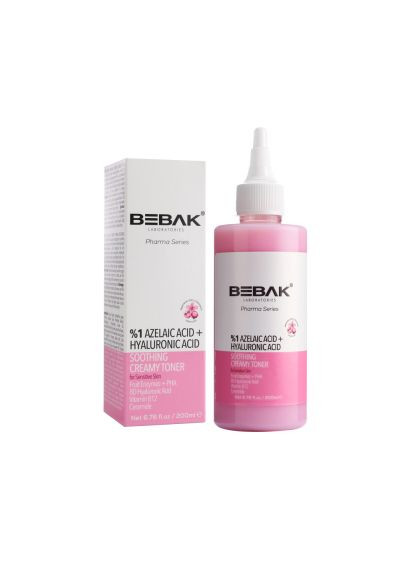 Успокаивающий тонер с азелаиновой кислотой для чувствительной кожи Pharma, 200 мл Bebak (280901941)