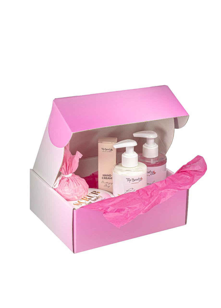 Подарочный набор уходовой косметики для женщин "Розовый" 5 предметов Top Beauty (318471402)
