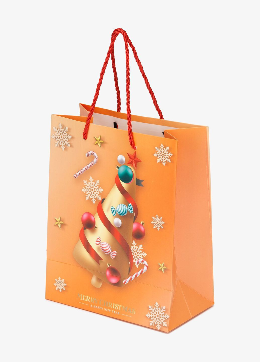 Пакет подарочный новогодний JZ05107 Оранжевый (NY) shop (2000990854629) No Brand (362895987)