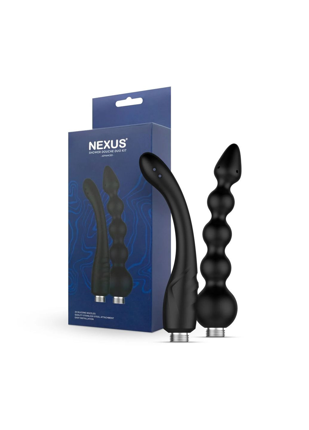 Набор анальных насадок для душа ADVANCED Shower Douche Duo Kit – Black, 2 шт Nexus (297202199)