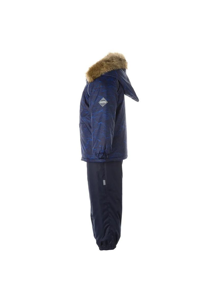 Темно-синяя детский зимний комплект avery, куртка и полукомбинезон, р.74, темно-синий с принтом/темно-синий () Huppa 41780030-12486-074