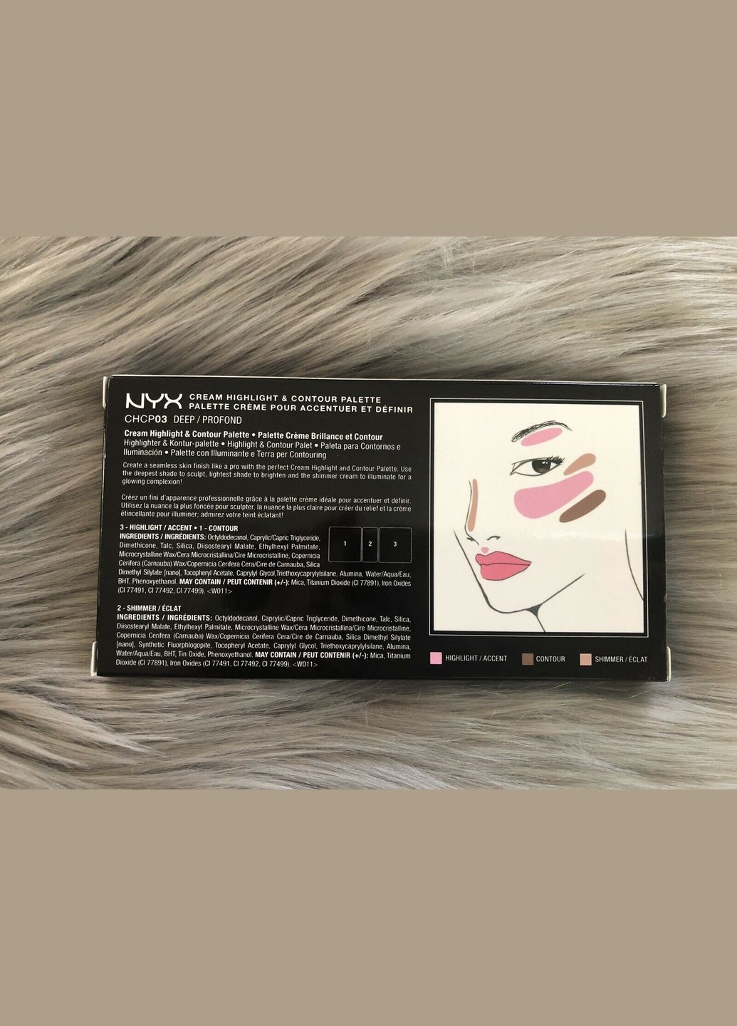Палетка для контурингу NYX Cream Highlight and Contour Palette Deep NYX Professional Makeup (279364342)