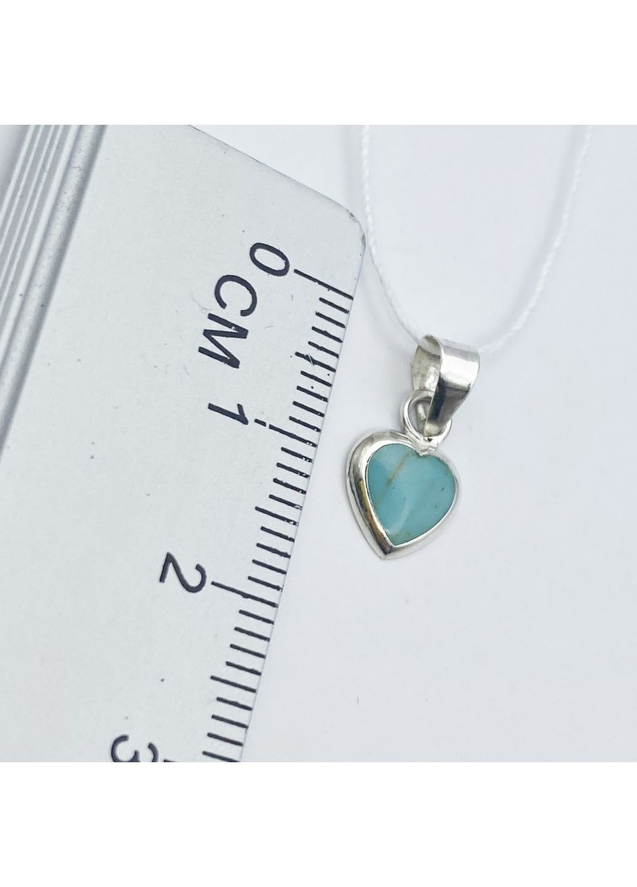 Кулон срібний з бірюзою 0,32 г No Brand (369736605)