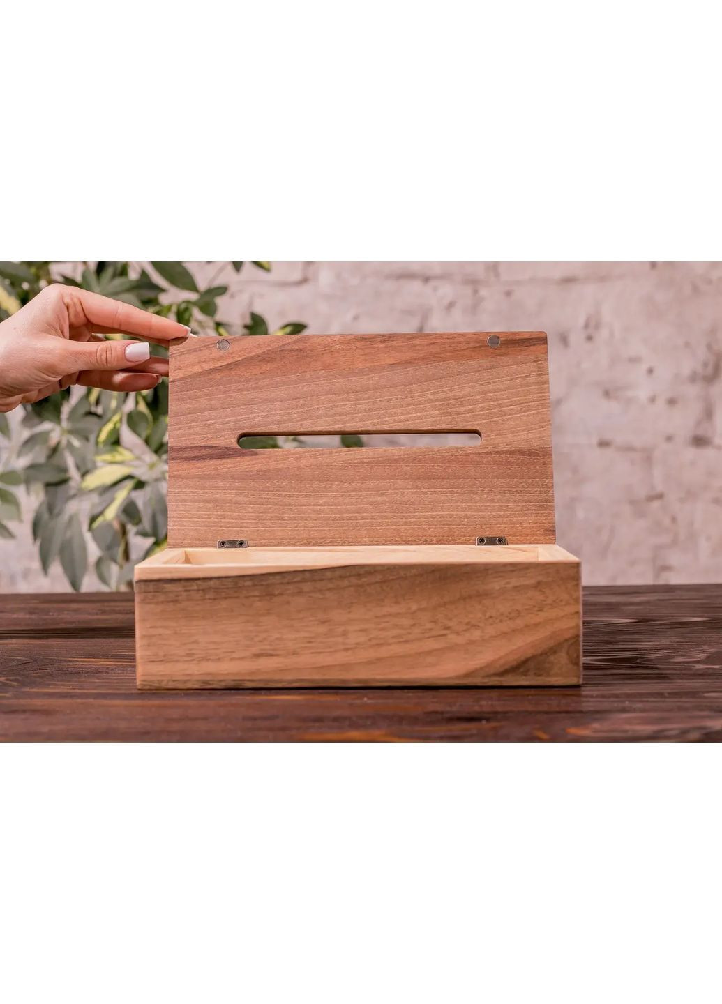 Дерев'яна підставка для серветок з дерева горіх Handmade EK-33 (366666054)