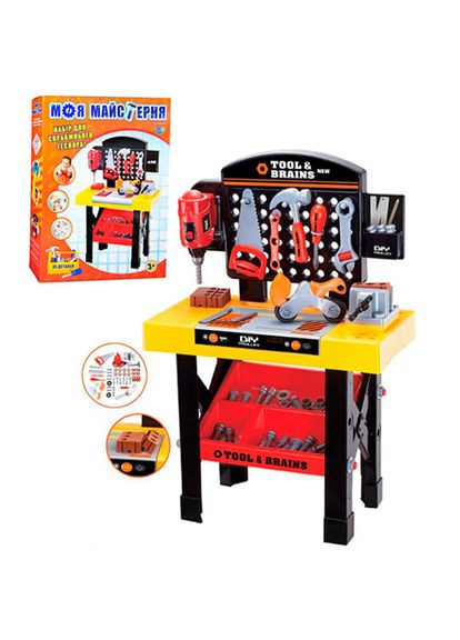 Набір інструментів дитячий Моя майстерня 35 предметів M 0447 U / R Limo Toy (301422250)