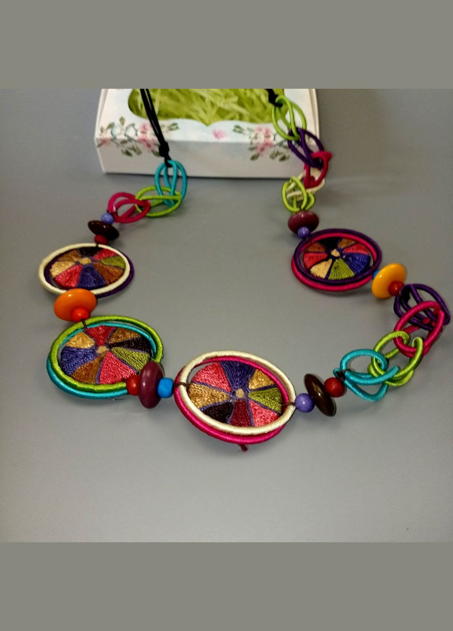 Намисто ручної роботи яскраве в стилі бохо в подарунковій упаковці+подарунок No Brand (338433299)