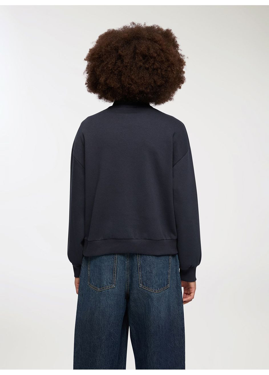 Темно-синий свитшот женщин Terranova надпись (362115886)