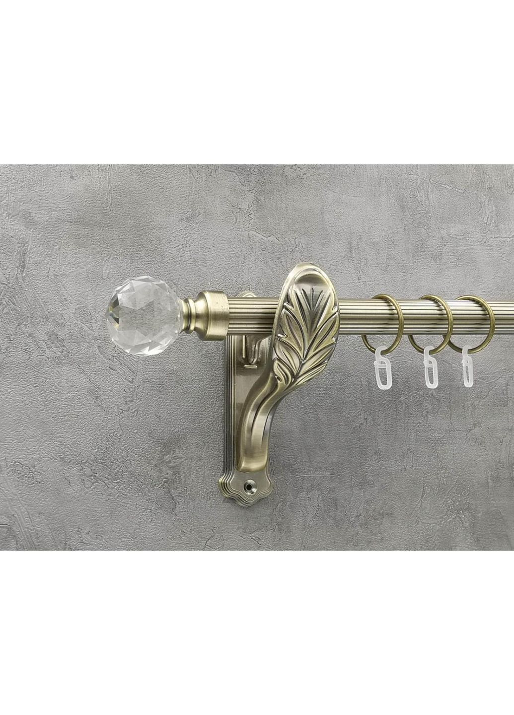 Карниз Люмиера рифленая штанга одинарный ретро 25 мм 300 см Антик Quadrum (352778204)